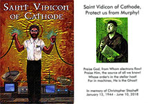 Saint Vidicon Prayer Card from Chris's funeral