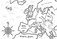 Black & White Merovence Map by Ashley Cser