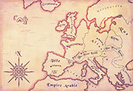 Sepia-Toned Merovence Map by Ashley Cser